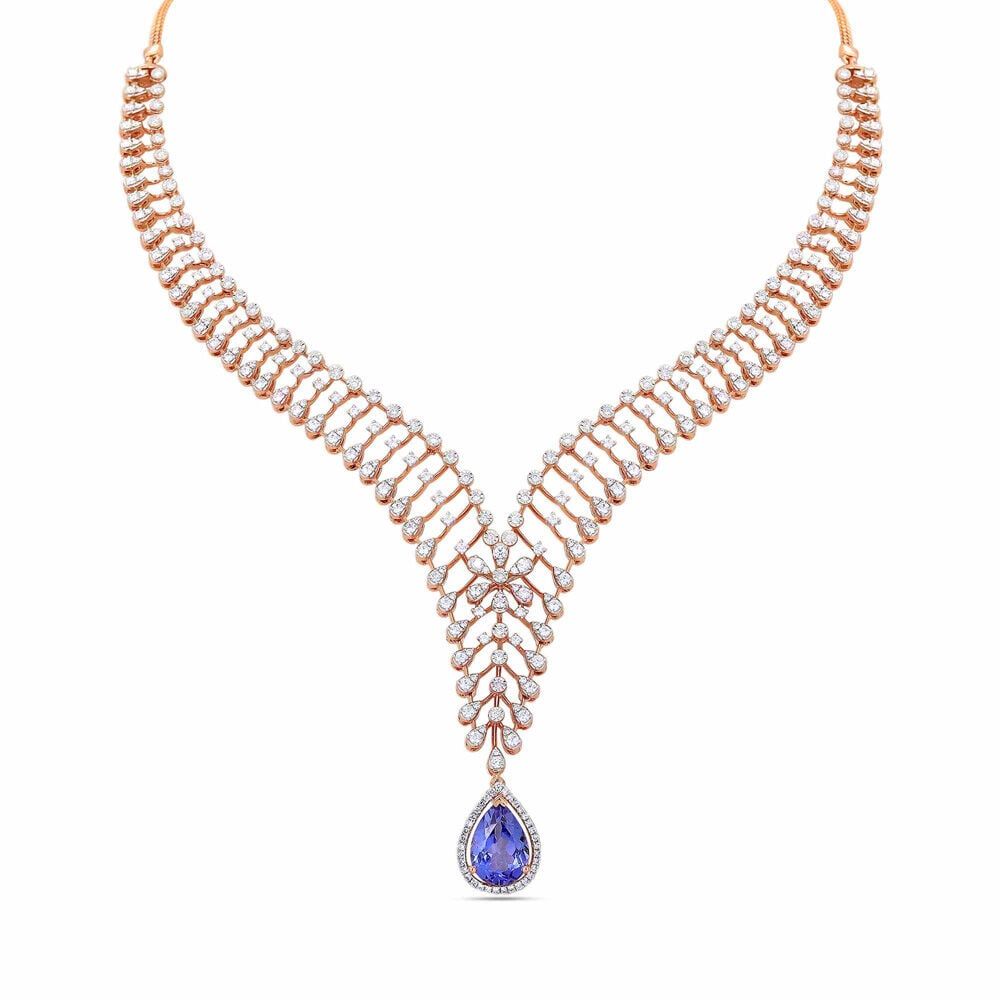 Dazzling Sapphire Necklace Set