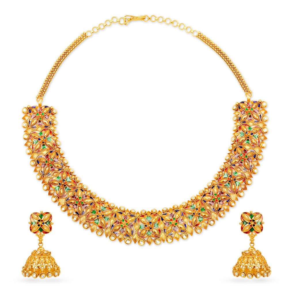 Exquisite Gold Necklace Set for the Punjabi Bride